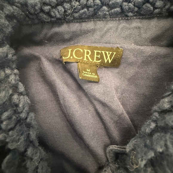 J. Crew Navy Sherpa Jacket - Picture 2 of 3